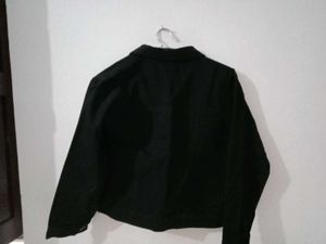 Aesthetic Black Crop Denim Jacket