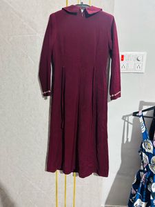 Vintage Burgundy Dress &amp; Jacket Set