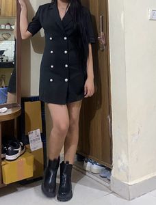 Black Buttoned Dress