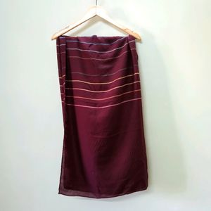 Big Wine Color Stole With Elegant Design 🧣