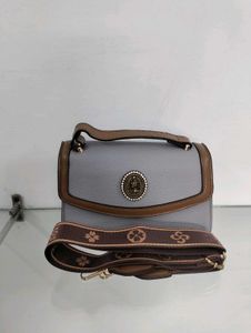 Lavender & Brown Crossbody Bag