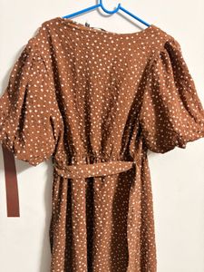 Brown Polka Dot Dress