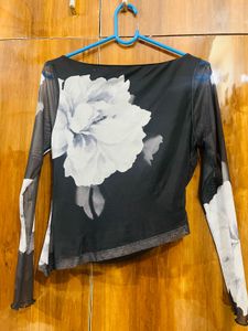 Floral Mesh Top