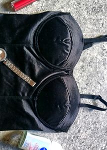 BLACK CORSET TYPE TANK BUSTIER TOP