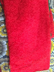 Red Pink Mix Colour Saree