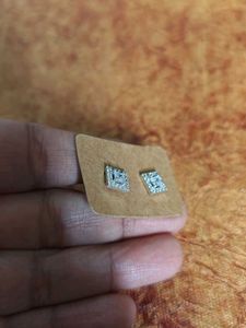 92.5 | Silver Square Stud Earrings South Screw