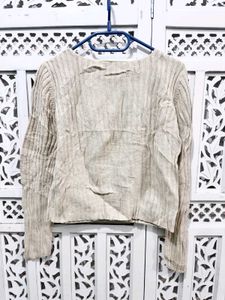 🎀Imported Beige Long Sleeve Top C