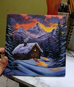 Aesthetic Winter Landscape Painting