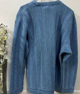 Blue Herringbone Sweater