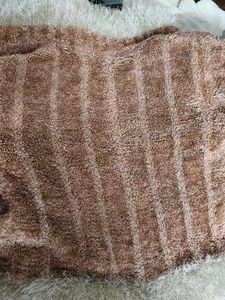 Vintage Fuzzy Brown Cardigan Sweater