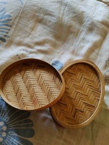 Woven Bamboo Trinket Box 💯💯