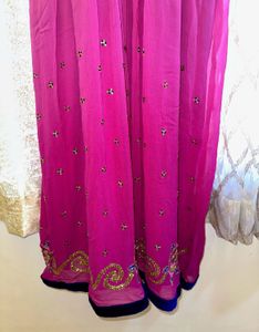 Pinkish Purple Ethnic Gown