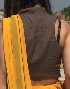 Olive Green Military-Style Cropped Vest
