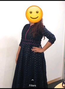 Elegant Navy Blue Kurta