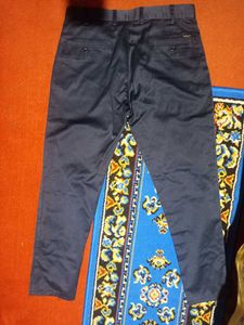 Navy Blue Straight Fit Pants