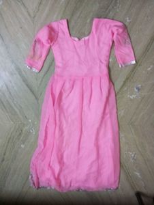 Pink Embroidered Anarkali Dress