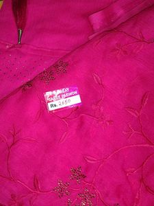 Pure Chiffon Thread Work New Saree