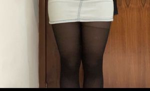 Black and nude stocking Anfanna Pantyhose Set