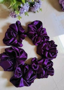 Set Of 6 Silk Scrunchies For Reselling Etc
