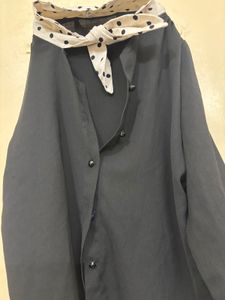 Black Button-Down Top
