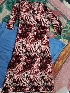 Patterned Long Sleeve Dress