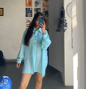 Blue Summer Slip Shirt