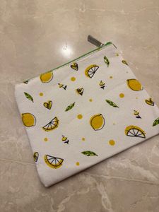 Lemon Print Pouch