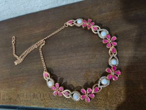 Rose Gold Floral Necklace