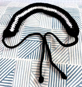 Stylish Handmade Crochet Black and White Headband