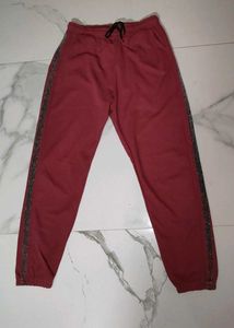 Pink Joggers with Glitter Stripe