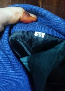 blue colour shiny coat