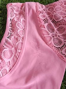 Beautiful Pink Lycra Blouse For Women