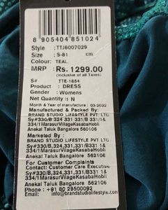 Sparkling Teal Mini Slip Dress