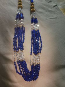 Blue Stylish Beads Stone Necklace For Casual Wear Or Sarees Nil