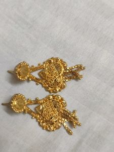One Gram Gold Polished Earrings