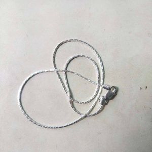 pure Silver Thin  Snack Chain 16inch