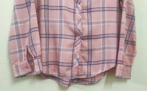 DNMX Pink Checked Oversized Shirt