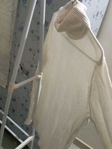 White Turtleneck Top