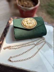 Stylish Dark Green Clutch