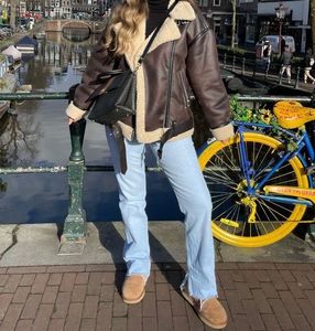 Faux Leather Fur Jacket
