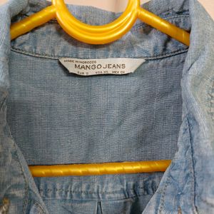 Mango Linen Blend Shirt Dress