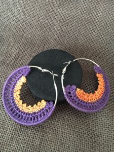 Crochet Hoop Earrings