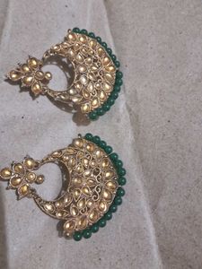 ✨ New Traditional Kundan Earrings – Never Worn ✨