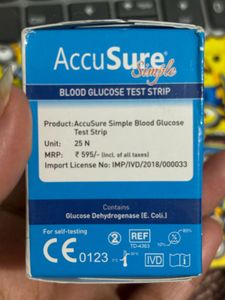 Blood Glucose Test Strip | AccuSure Simple