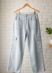 Light Wash Cargo Jeans
