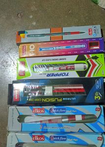 Pens Of Both Blue And Red