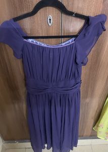 A Beautiful Purple Knee Length Dress