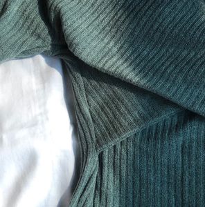 ribbed cross off shoulder top