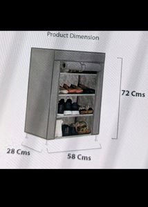 Looknsnap Metal Plastic 4 shelves Storage Shoe Rac