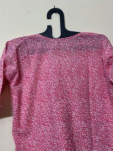Pink Printed Kurta